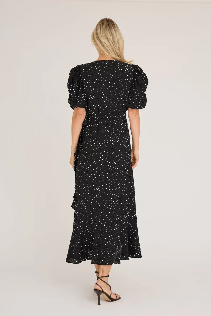 A-View - Sinda Dot Dress AV8152 - 067 - Black/White
