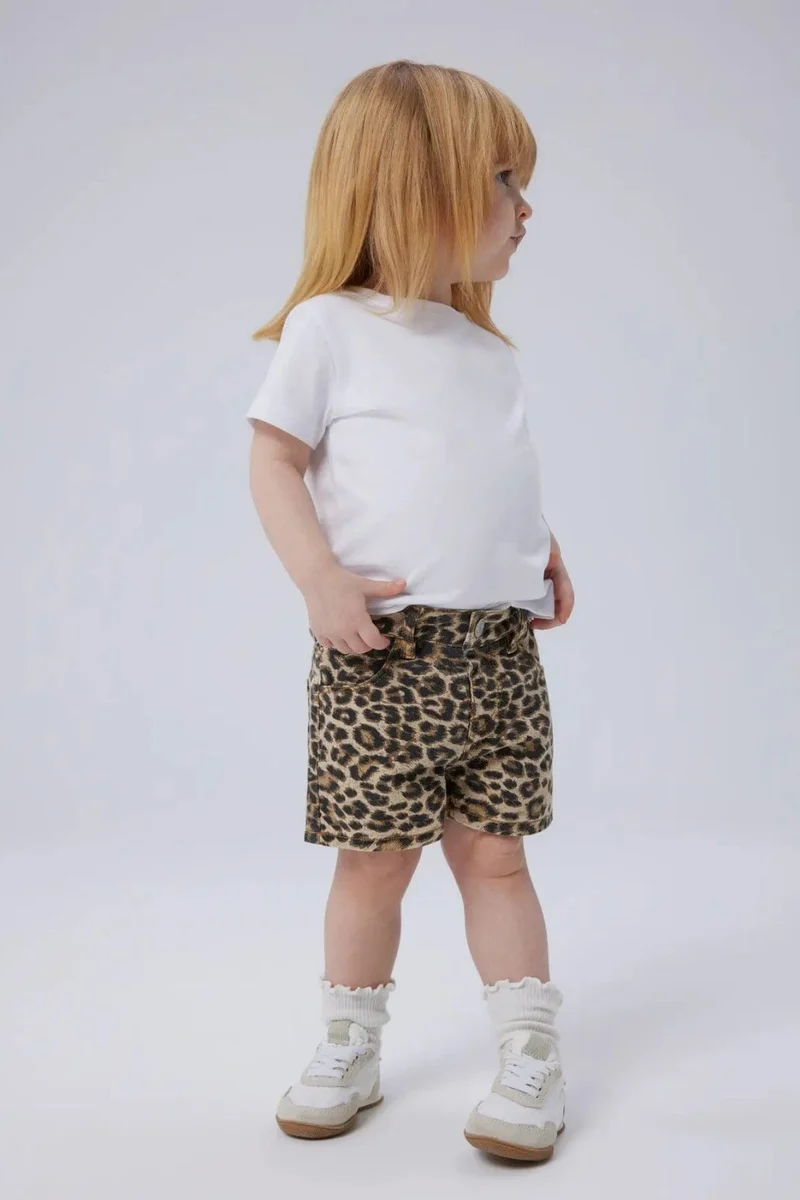 Name It - Nmfrose Shorts 4444-Td F - 4855022 Silver Mink Leopard