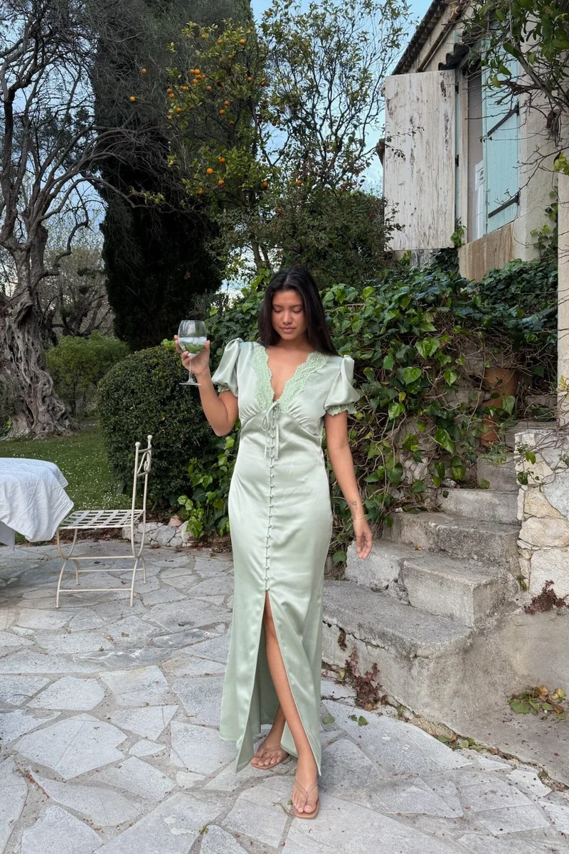 BYIC - Agneteic Long Dress A23810 - Light Green
