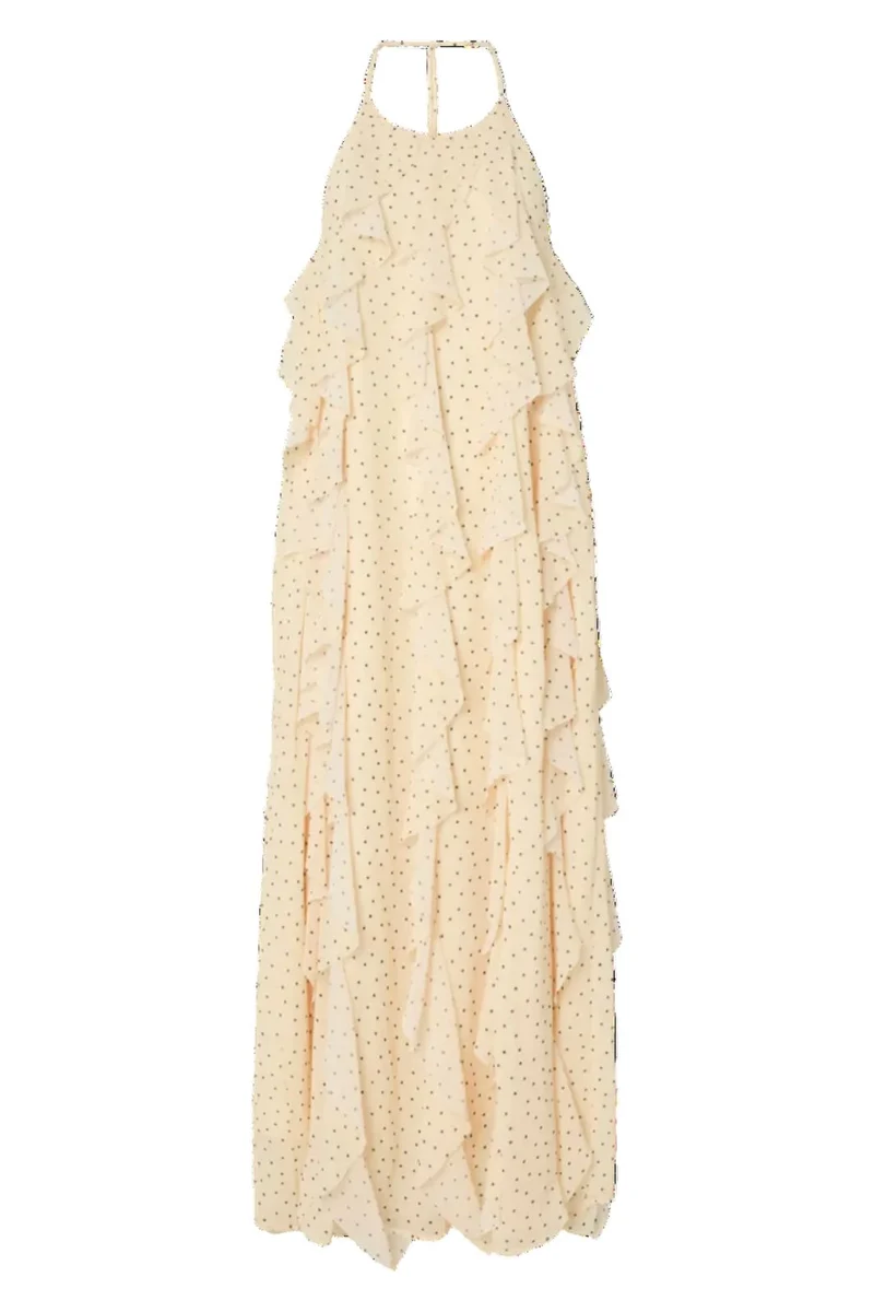 YAS - Yasfinillo Halterneck Long Dress - 5092836 Anise Flower Dots
