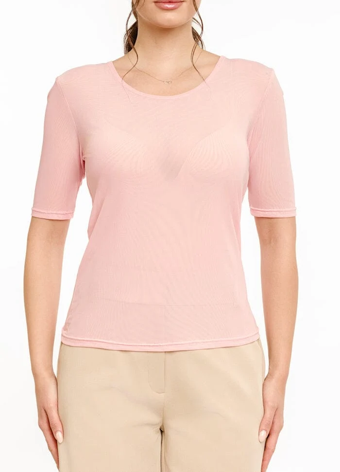 Liberte - Mesh Ss Tshirt 22064 - Rose