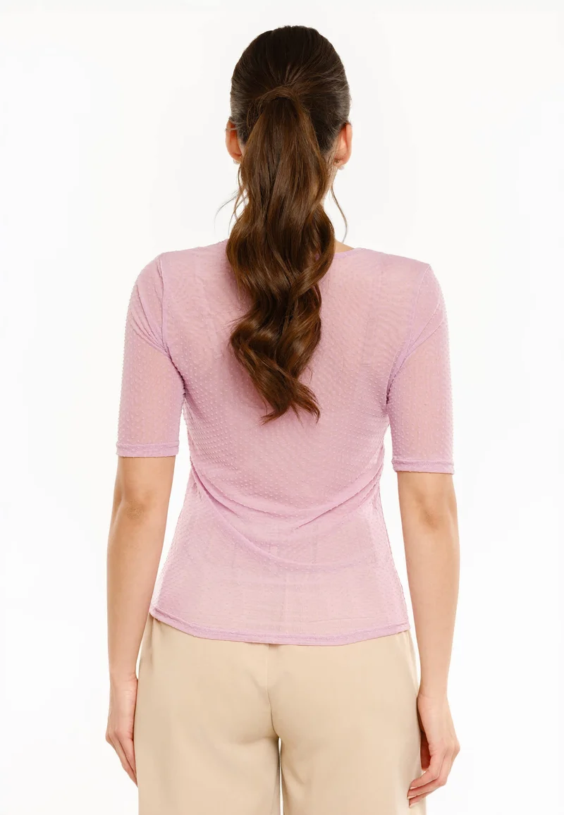 Liberte - Mesh Ss Tshirt, Dot 22011 - Lavender