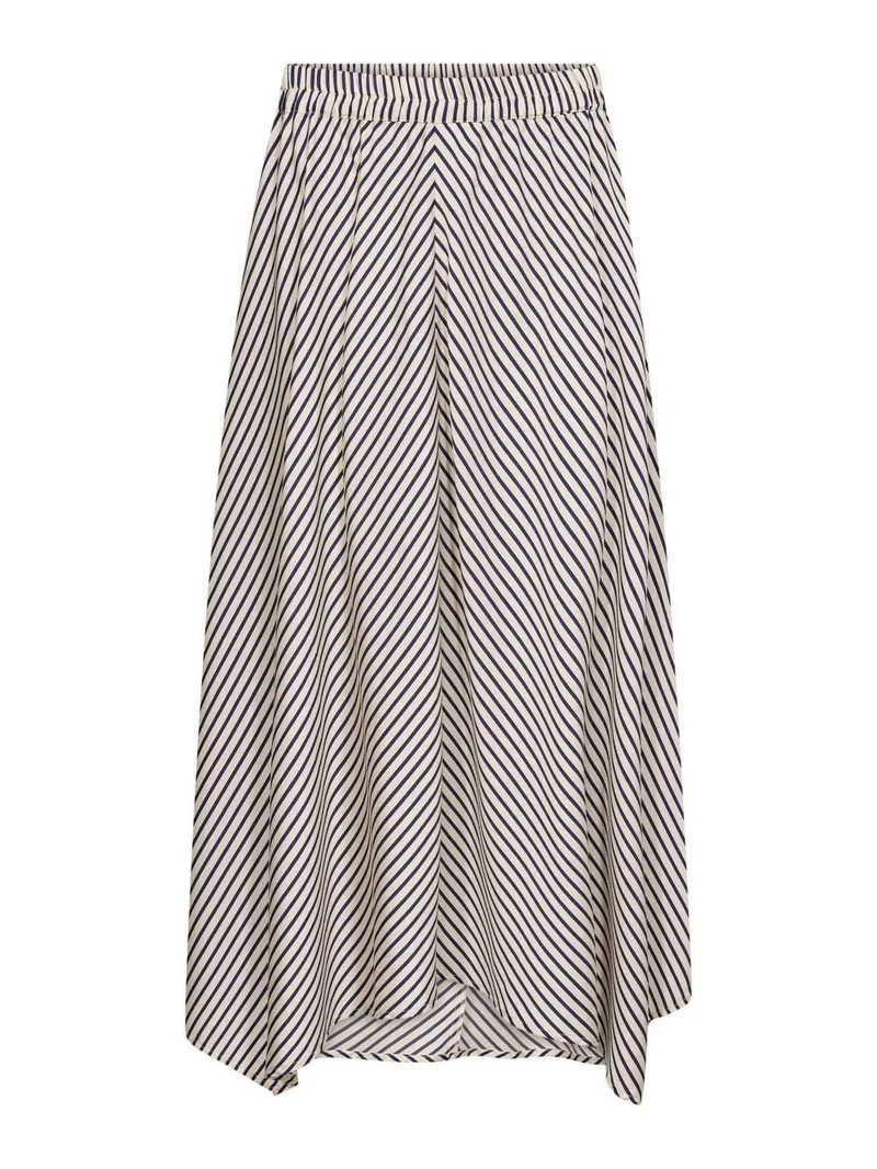 Gossia - Cloriego Skirt G3314 - Navy Creme Stripes