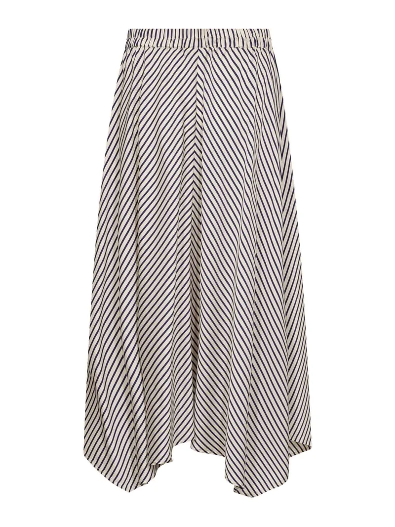 Gossia - Cloriego Skirt G3314 - Navy Creme Stripes