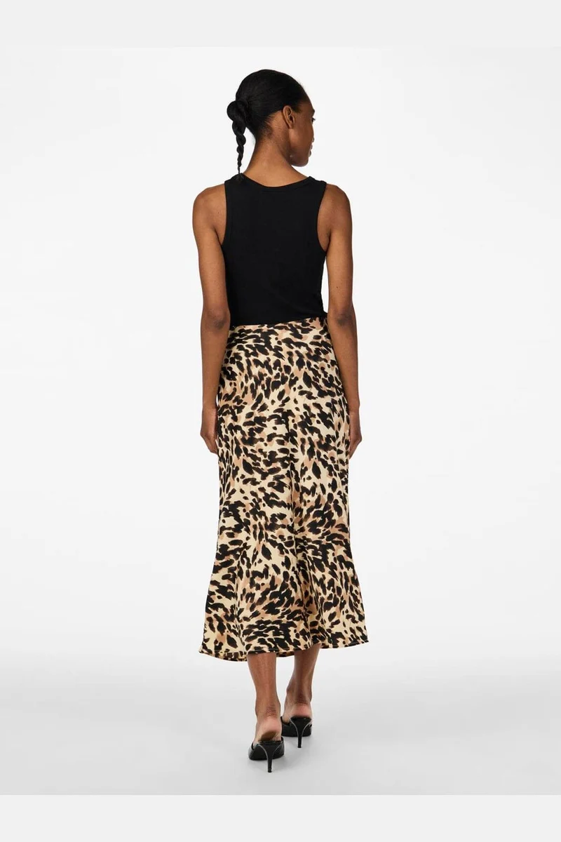 YAS - Yaspella Midi Skirt - 4545176 Black Leo Print