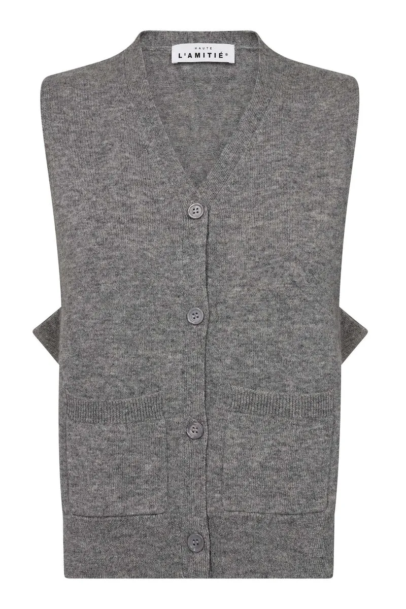 Haute L'Amitié - Duke Cut Vest Hl10972 - Grey Melangé