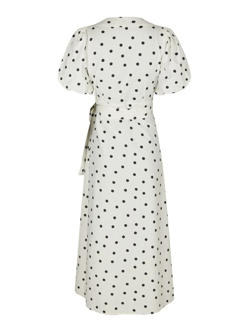 Neo Noir - Clarine Linen Dot Dress 170637 - 120 - White