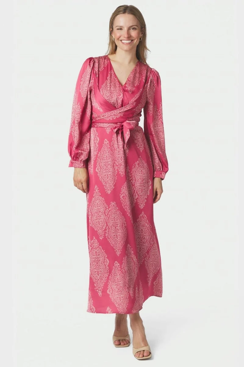 Neo Noir - Bretti Paisley Drop Dress 168466 - 430 - Cherry Pink
