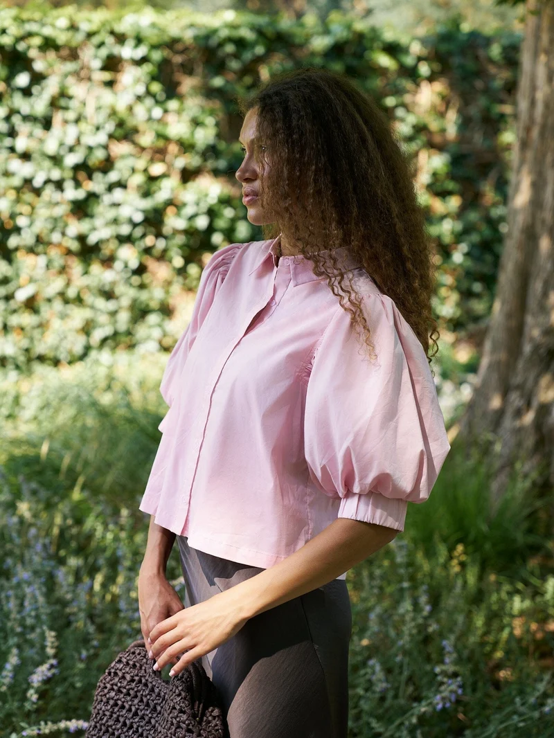 Neo Noir - Etta Poplin Shirt 168089 - 165 - Rose