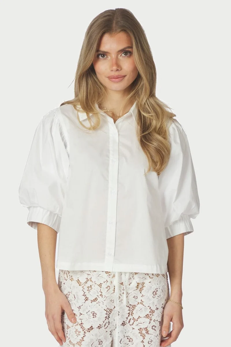 Neo Noir - Etta Poplin Shirt 168089 - 120 - White