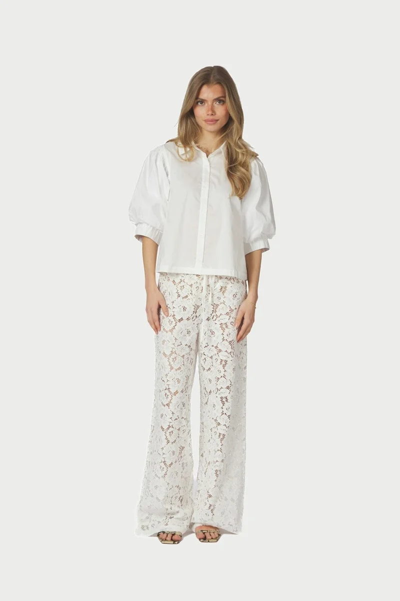 Neo Noir - Etta Poplin Shirt 168089 - 120 - White