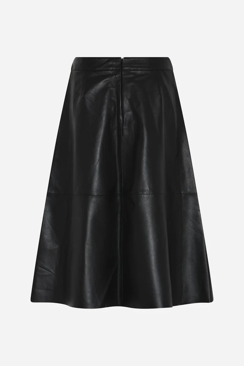Bruuns Bazaar - Softibbireni Leather Skirt Bbw5202 - Black