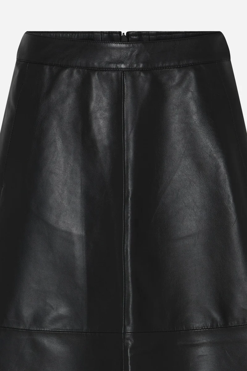 Bruuns Bazaar - Softibbireni Leather Skirt Bbw5202 - Black