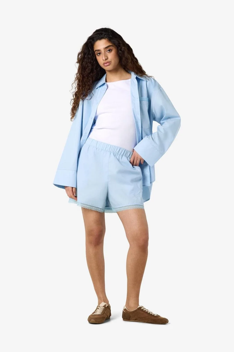 Noisy May - Nmfrida Lace Shorts Tnt/17 - 5200830 Cerulean