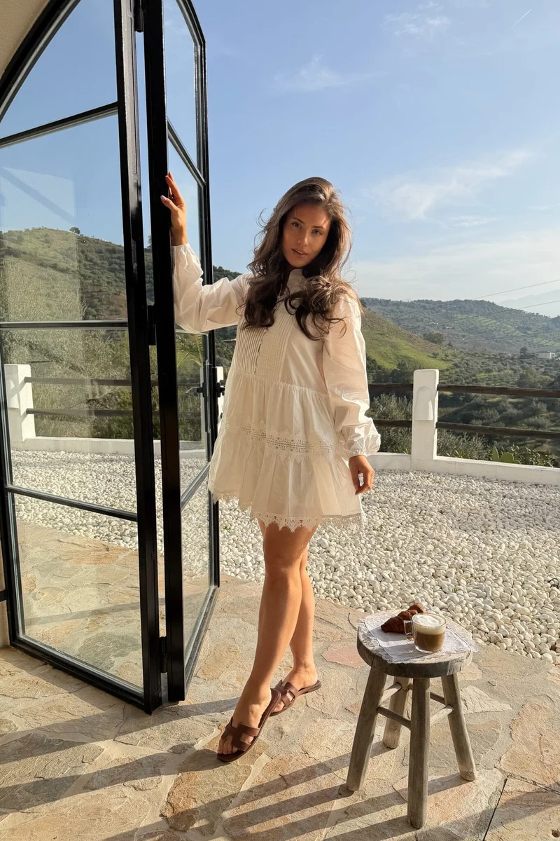 BYIC - Livic Dress A25147 - White Embroidery