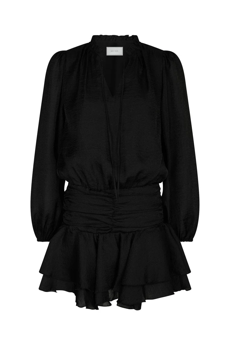 Neo Noir - Bari Chiffon Dress 166918 - 100 - Black