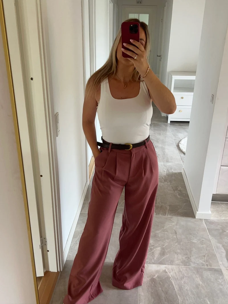 Valentin Studio - Business Pants 164546 - 823 - Evening Rose