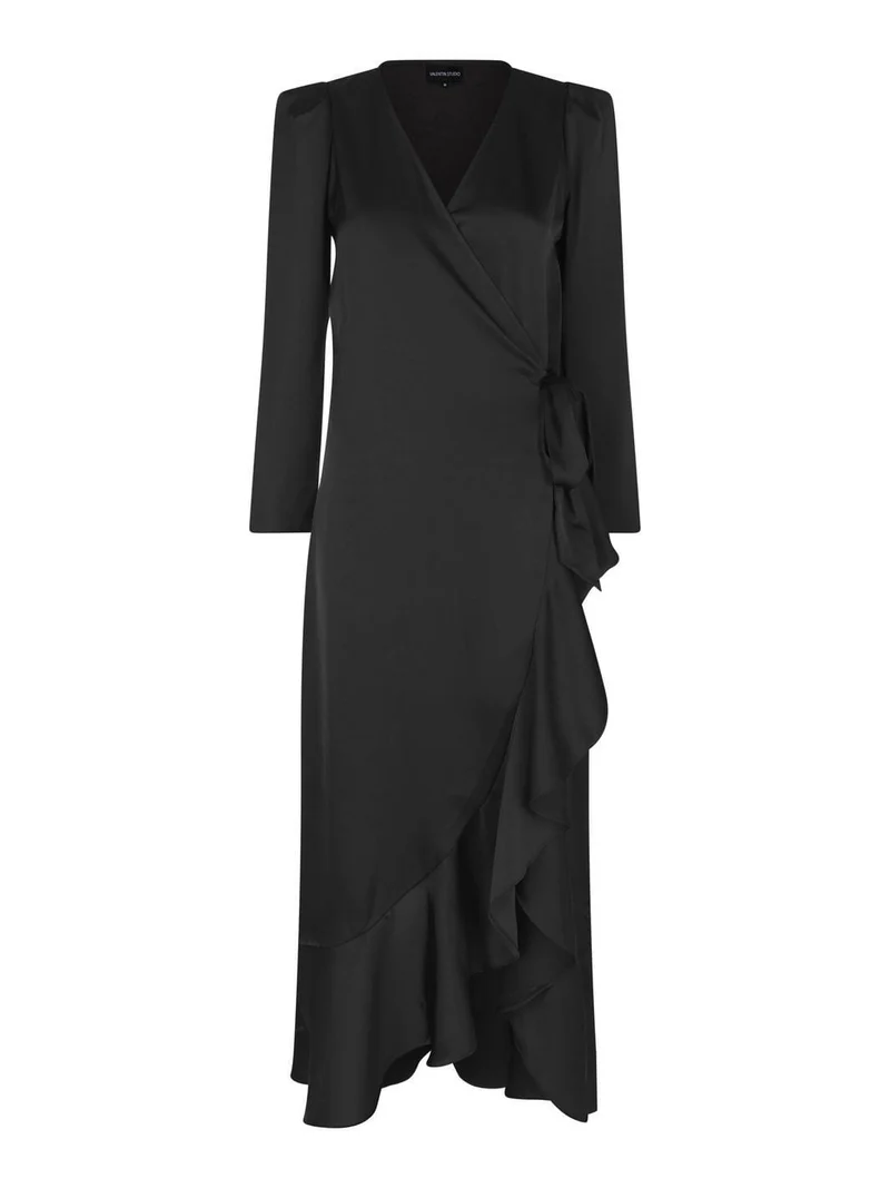 Valentin Studio - Senorita Dress Heavy Satin 167810 - 100 - Black