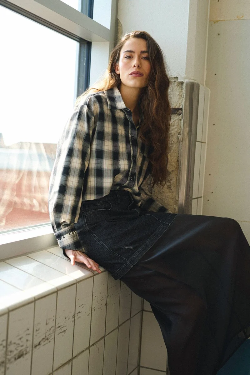 Gossia - Pipigo Shirt G3175 - Black Checks