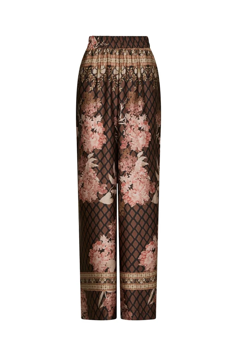 Neo Noir - Lunet Botanical Border Pants 167030 - 100 - Black