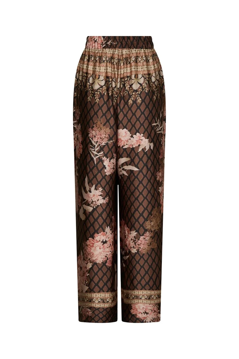 Neo Noir - Lunet Botanical Border Pants 167030 - 100 - Black