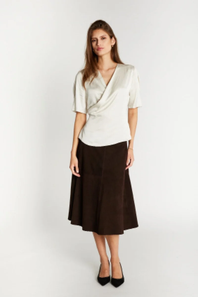 Bruuns Bazaar - Suedabbirene Suede Skirt Bbw5098 - Dark Brown