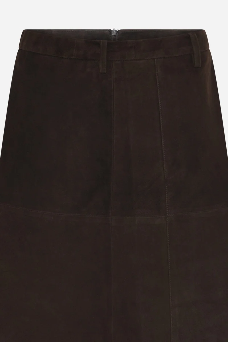 Bruuns Bazaar - Suedabbirene Suede Skirt Bbw5098 - Dark Brown