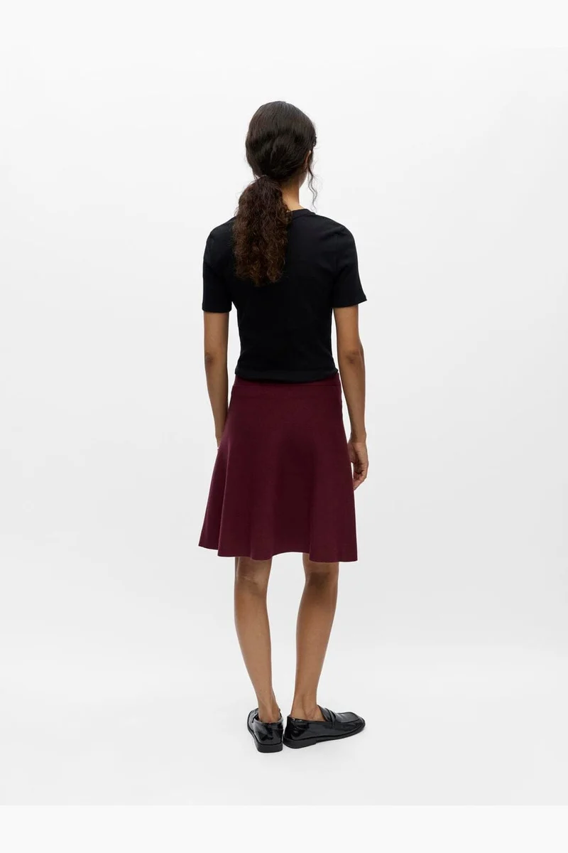 Object - Objreynard Short Knit Skirt - 5131844 Windsor Wine
