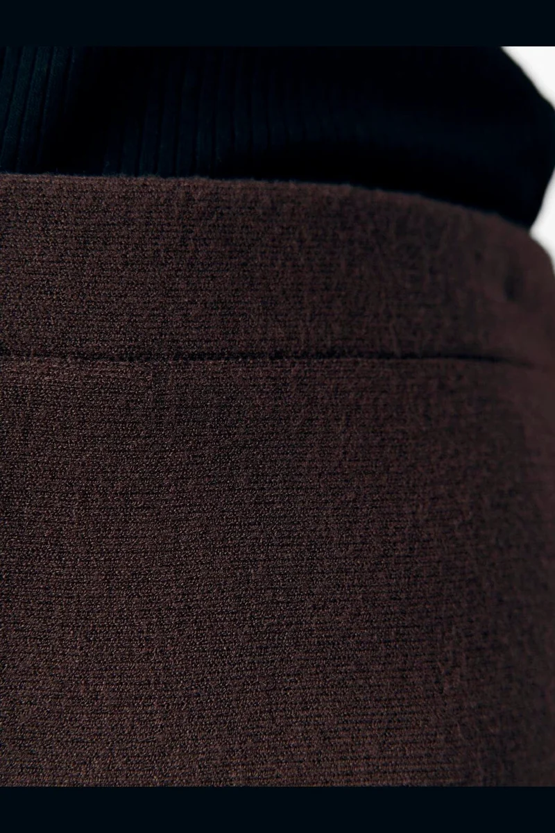 Object - Objreynard Short Knit Skirt - 4886427 Seal Brown