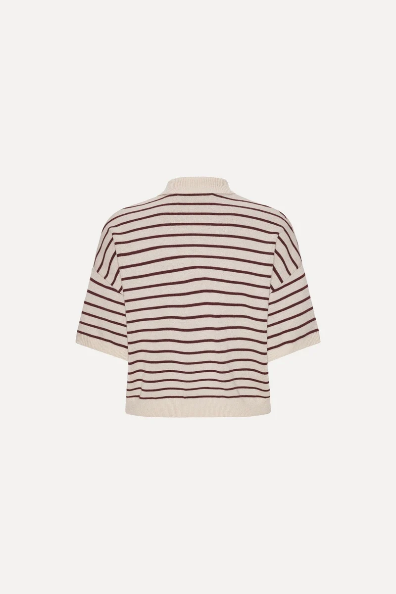 Rotate - Slinky Knit Polo 1143041764 - 1764 Oatmeal Comb.