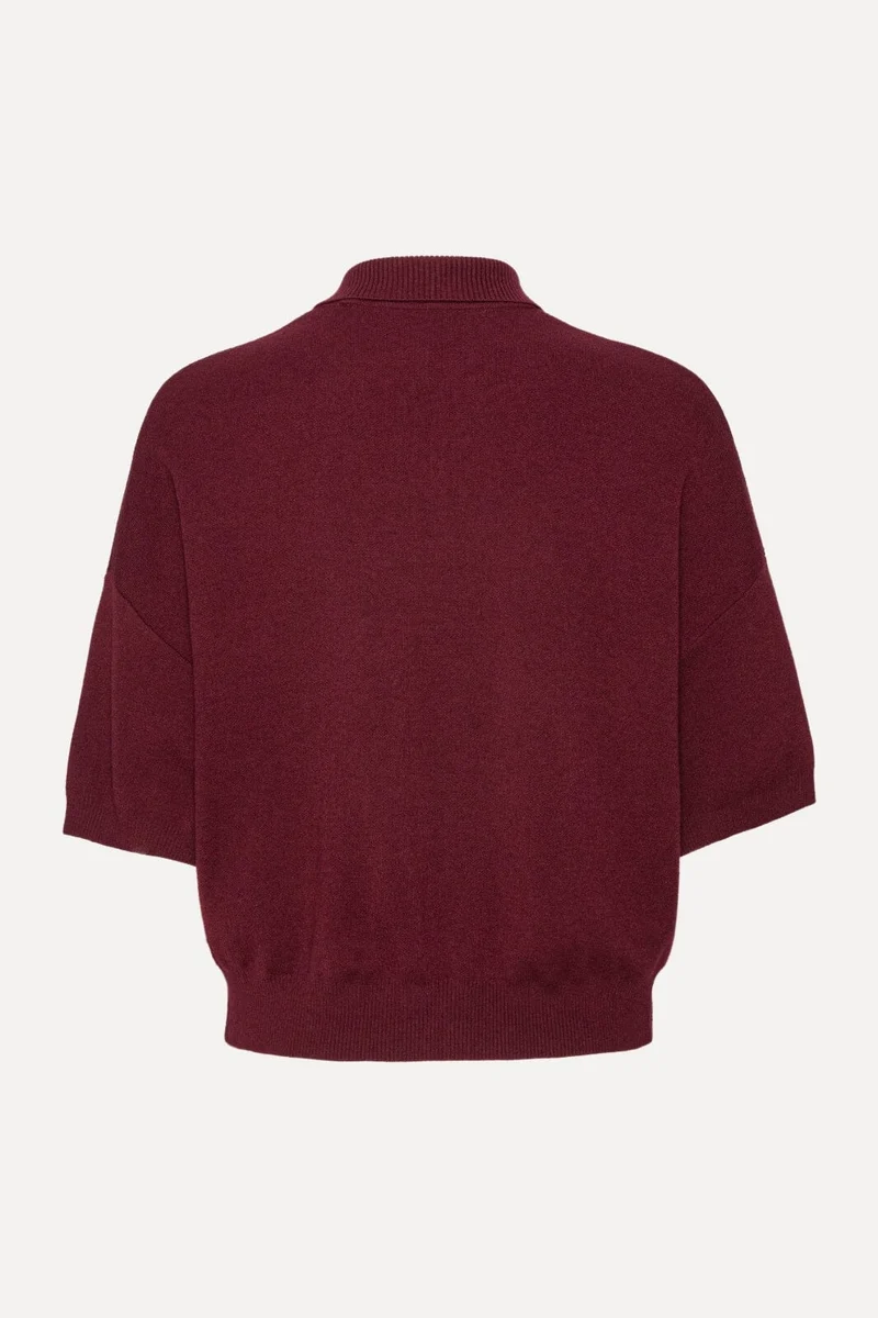 Rotate - Slinky Knit Polo1143042734 - Zinfandel