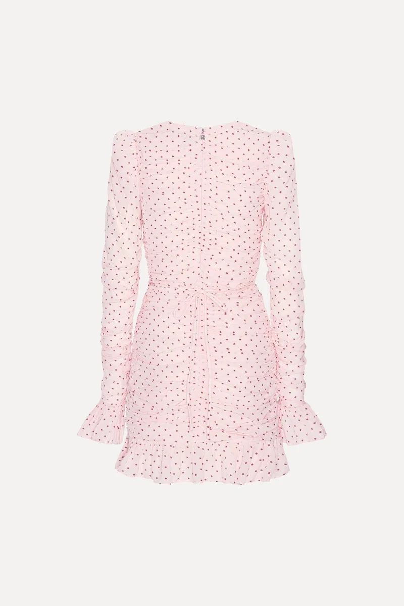 Rotate - Mini Ruched Dress 1163483110 - 3110 Barely Pink Comb.
