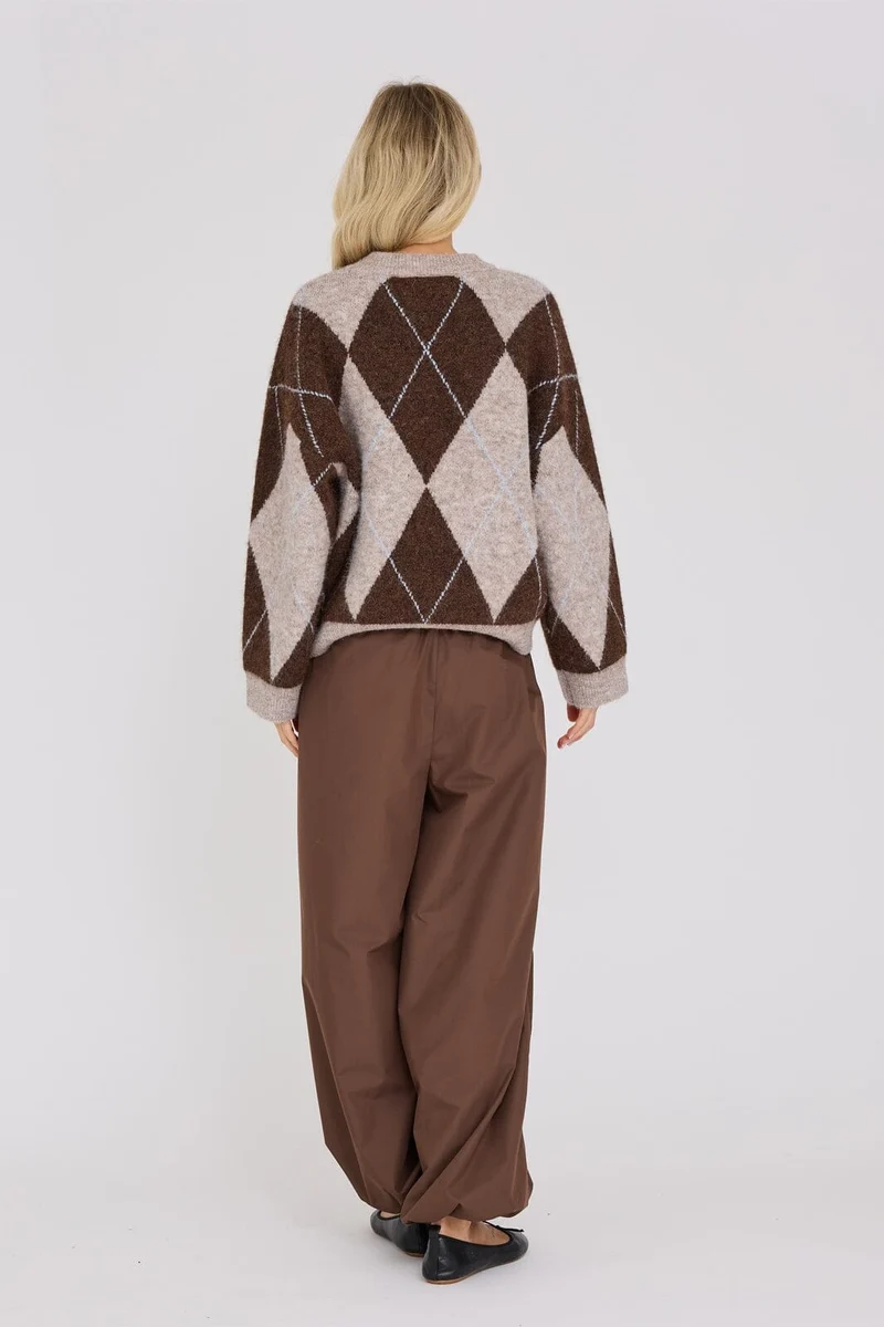 A-View - Harlekin Knit Pullover AV8218 - 194 - Dark Brown