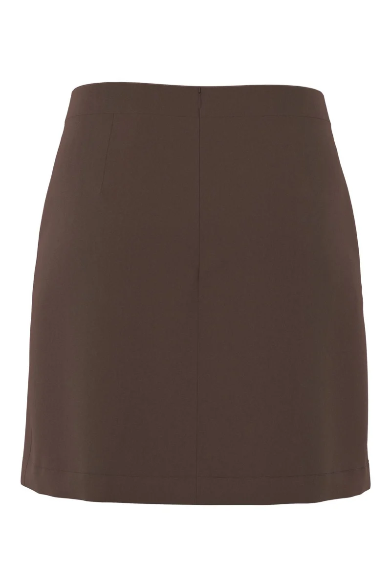 Pieces - Pcbozzy Slit Skirt - 5101986 Hot Fudge