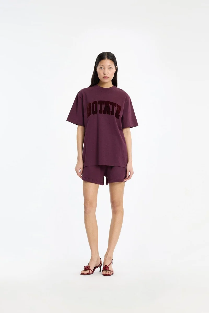 Rotate - Jersey Oversized T-shirt 1163602694 - 2694 Winetasting