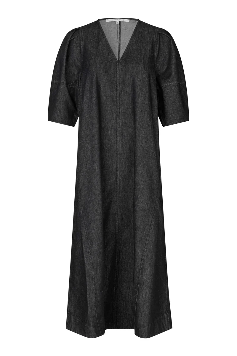 Second Female - Dera Denim Dress 59921 - 8001 Black