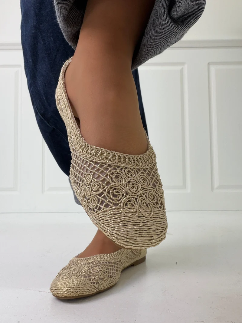 Bloom - Gladiolus Ballet Flats - Golden