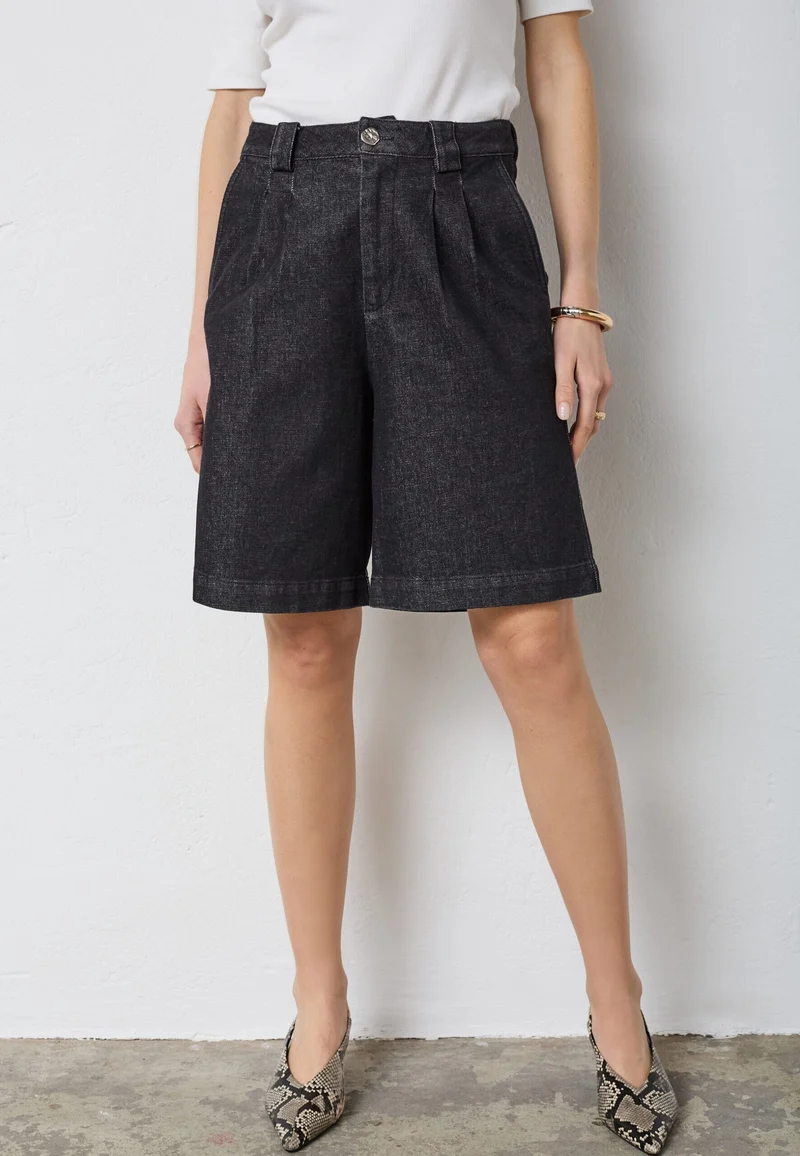 Co´Couture - Helimacc Pleat Shorts 41051 - 96 - Black