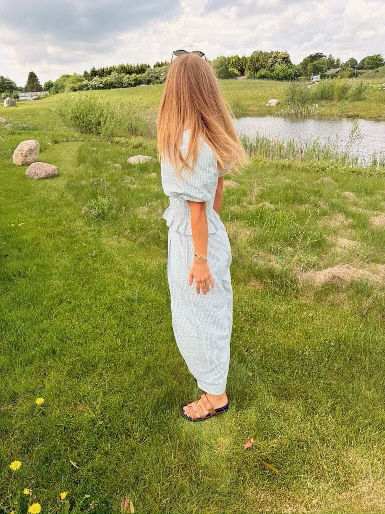 Molly&My x Julie Elsebeth - Rido Pants - Blue Check
