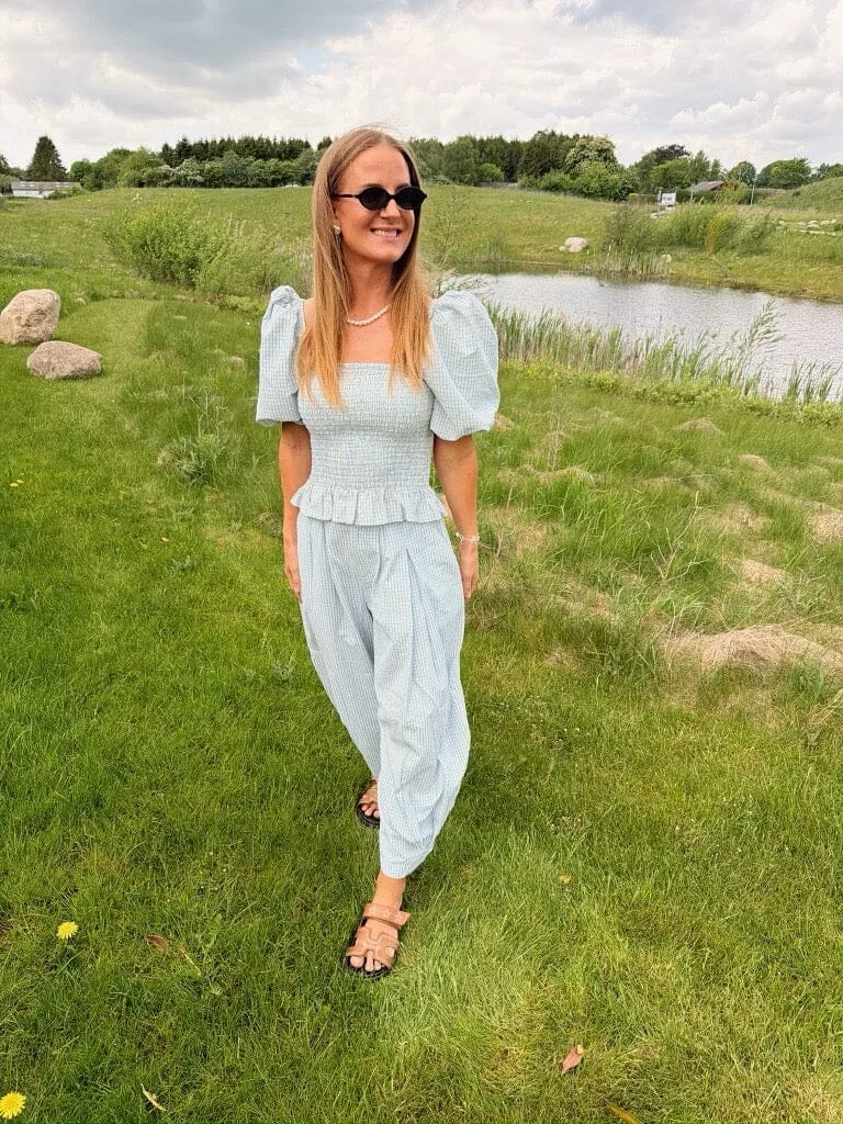 Molly&My x Julie Elsebeth - Rido Pants - Blue Check