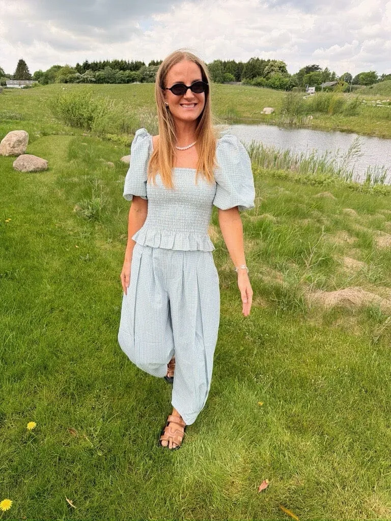 Molly&My x Julie Elsebeth - Rido Pants - Blue Check