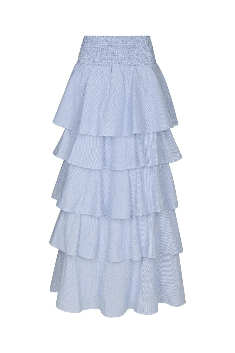 Neo Noir - Morris Mini Stripe Skirt 169651 - 145 - Light Blue