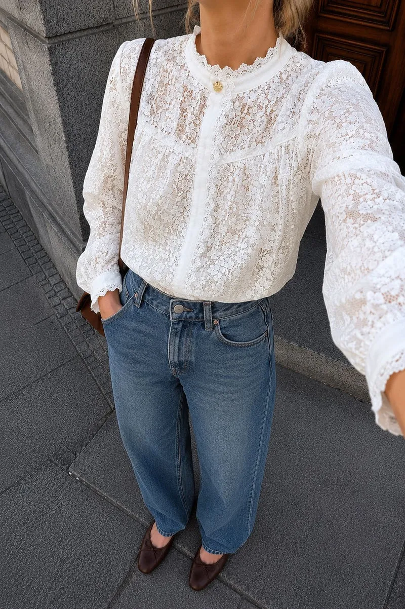Dear Molly - Ingrid Shirt - White