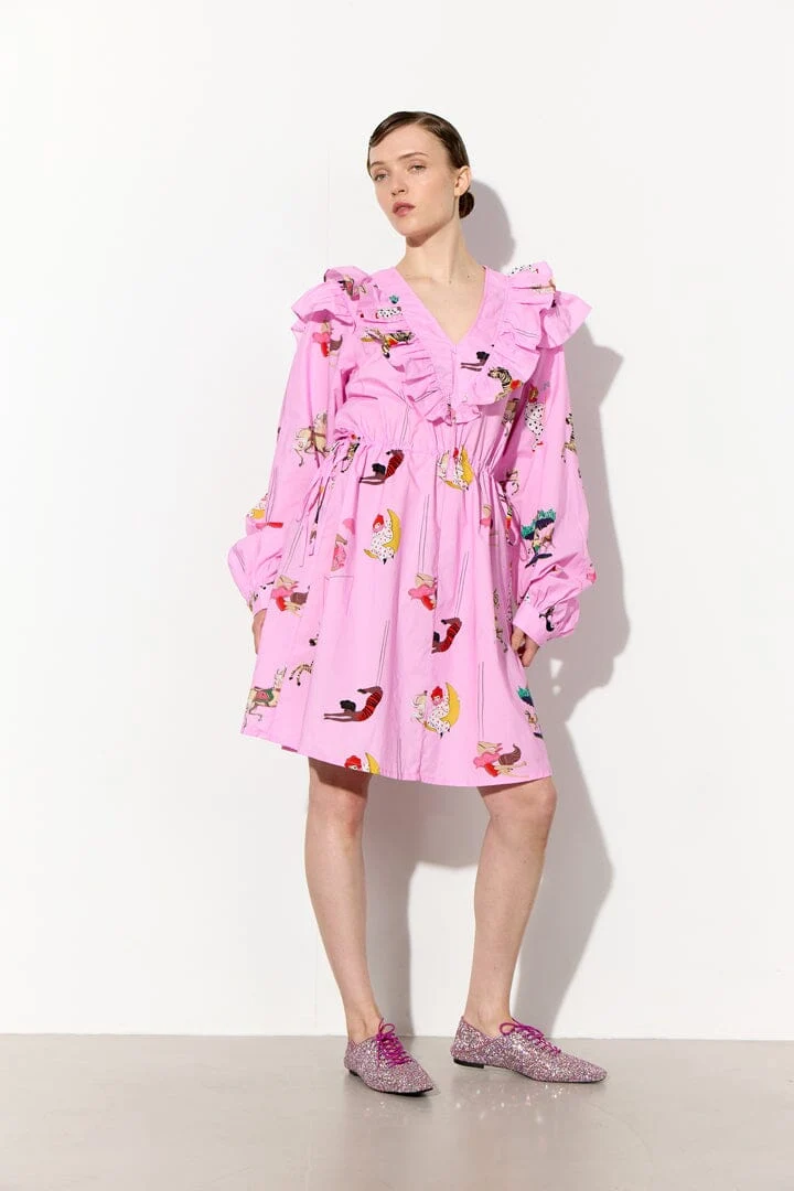 Hunkøn - Floss Dress 26537 - Pink Showstopper Art Print