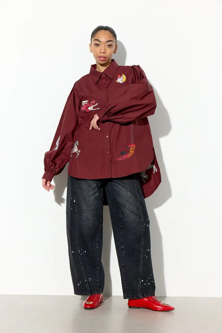 Hunkøn - Sasha Shirt 26515 - Oxblood