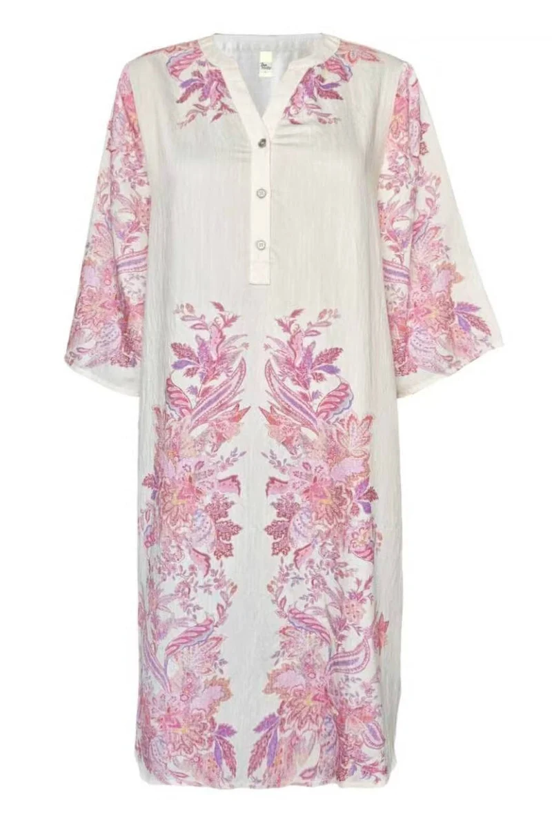 Dear Molly - Tunic Midi Dress - Pink