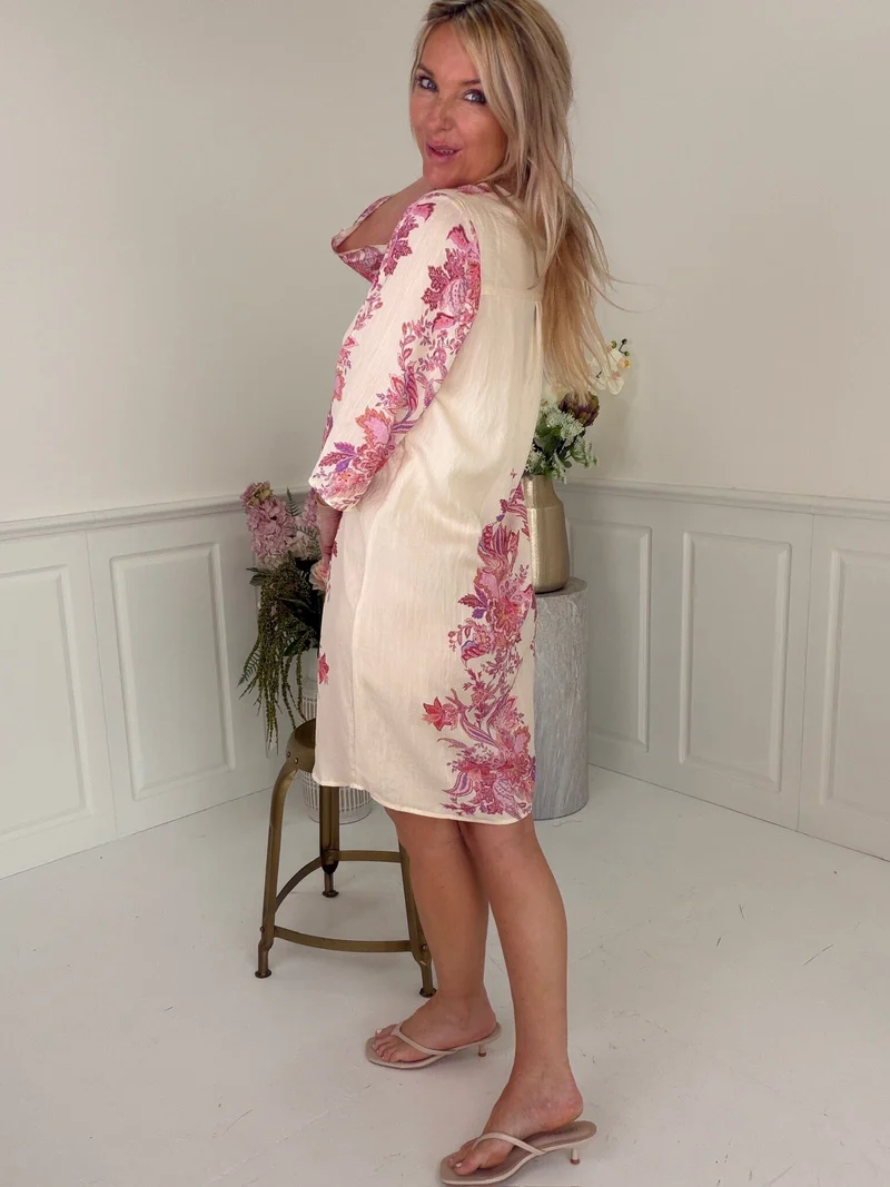 Dear Molly - Tunic Midi Dress - Pink