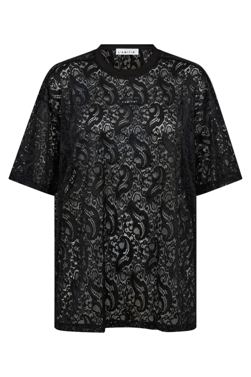 Haute L'Amitié - Summer Lace Loose Tee HL10725 - Black