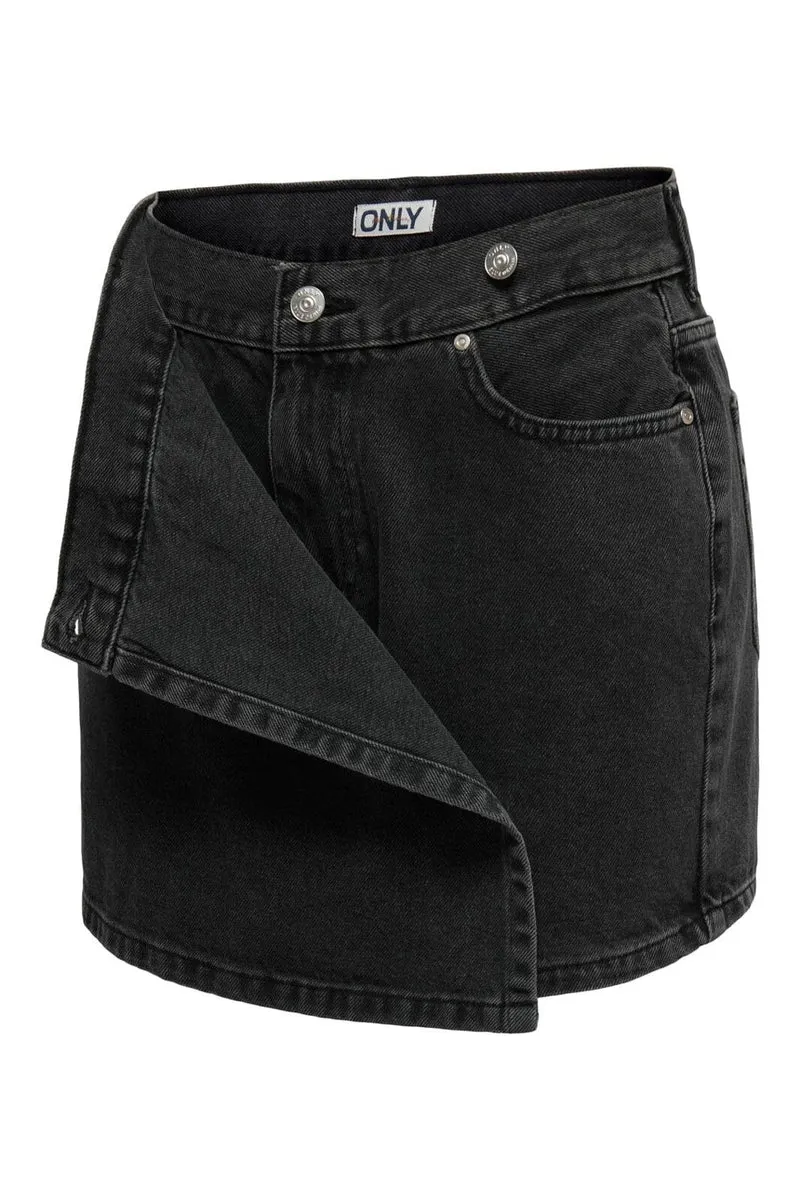 Only - Onlellie Reg Skort Tai - 4988428 Washed Black