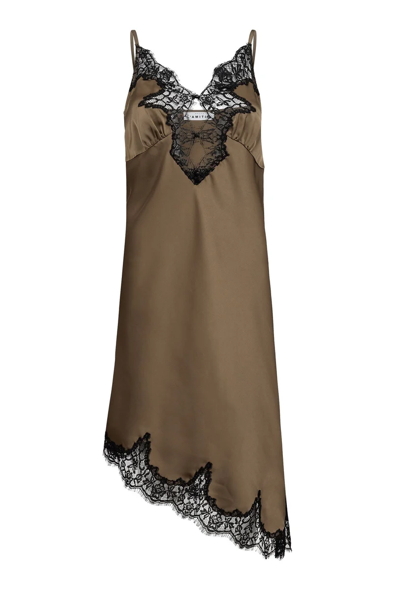 Haute L'Amitié - Vivian Asym Lingerie Dress HL10723 - Mushroom